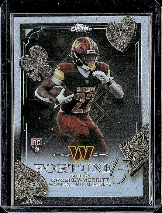 2025 Topps Chrome #F15-29 Jacory Croskey-Merritt Fortune 15 Refractor