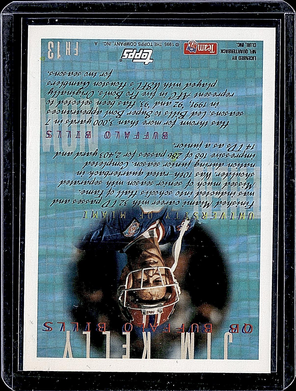 1995 Topps #FH13 Jim Kelly Florida Hotbed