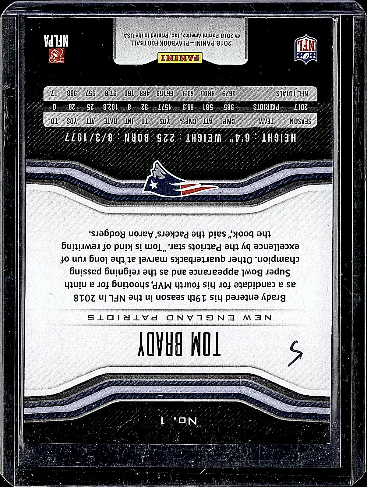 2018 Panini Playbook #1 Tom Brady