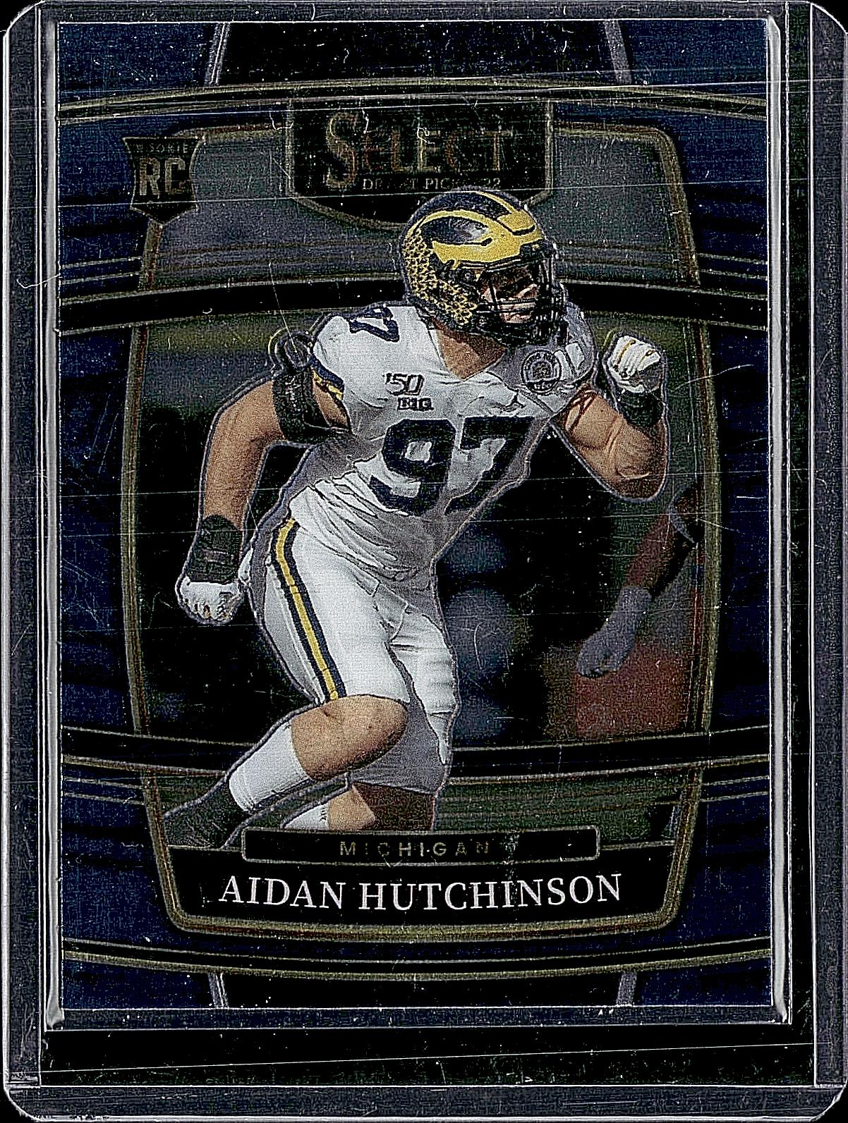 2022 Panini Select Draft Picks #33 Aidan Hutchinson Blue (Retail Base)
