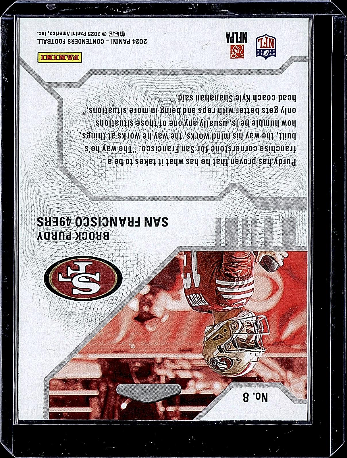 2024 Panini Contenders #8 Brock Purdy Hall Pass