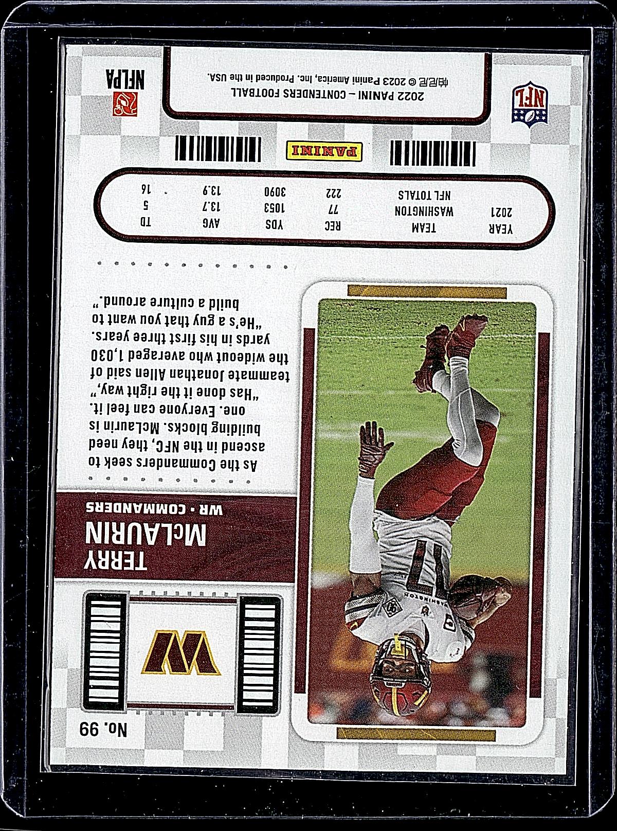 2022 Panini Contenders #99 Terry McLaurin