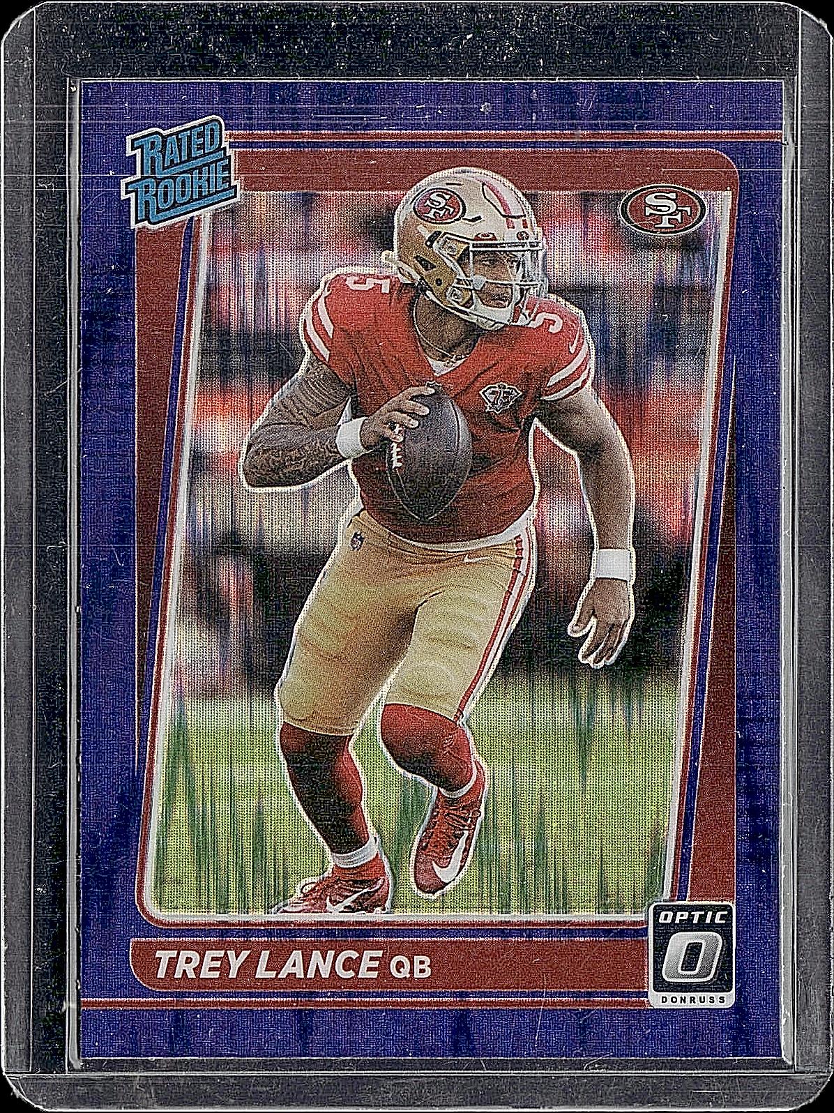 2021 Donruss Optic #203 Trey Lance Purple Shock