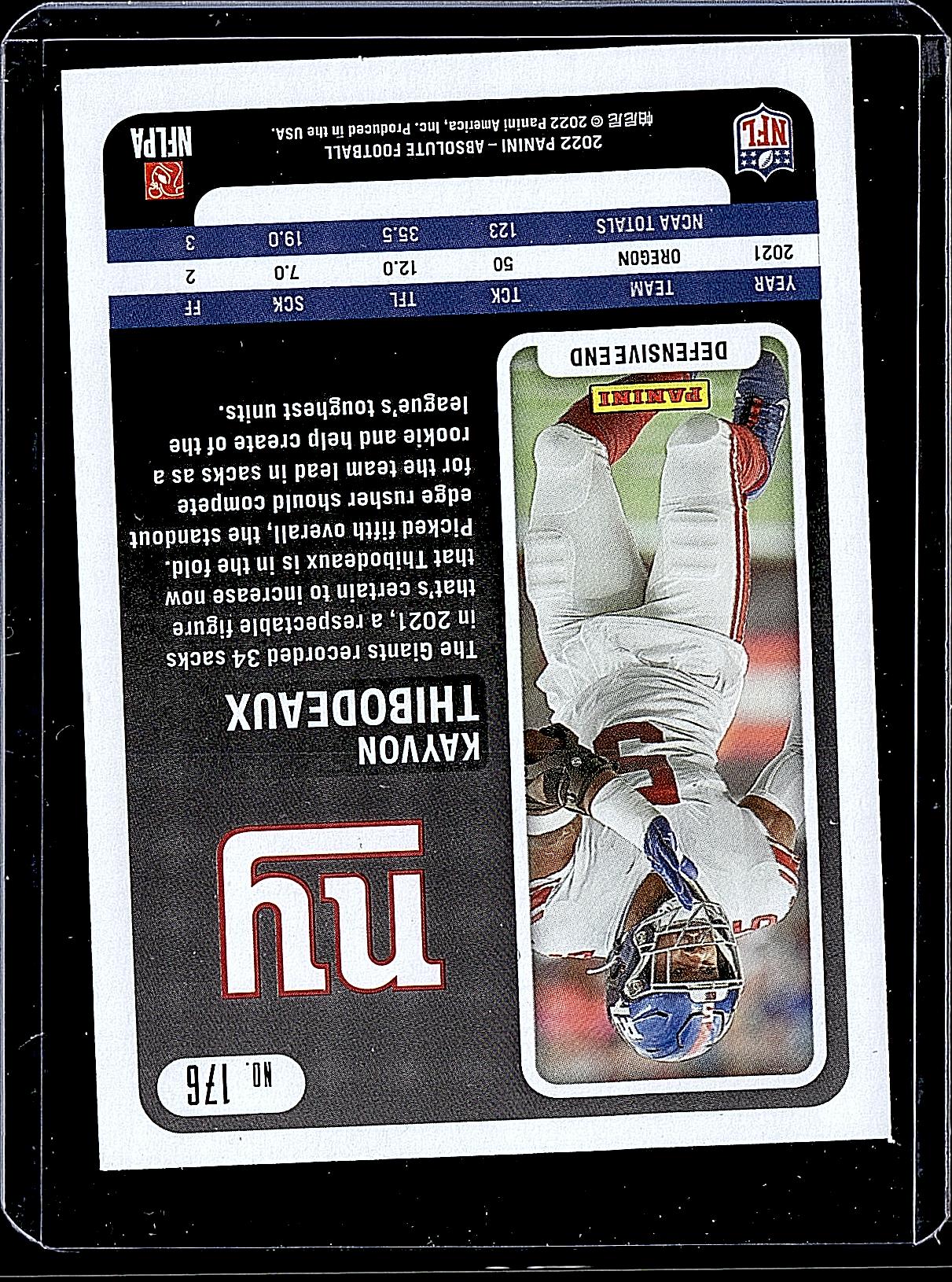 2022 Panini Absolute #176 Kayvon Thibodeaux Retail