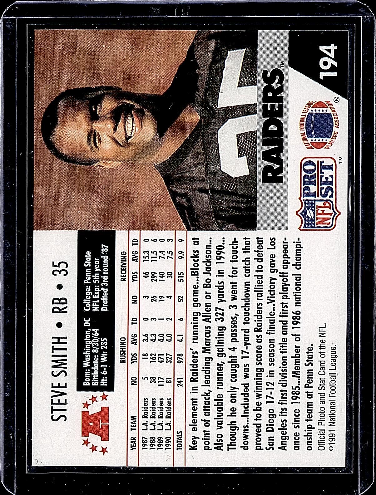 1991 Pro Set #194 Steve Smith