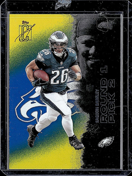2025 Topps Signature Class #43 Saquon Barkley Blue & Yellow