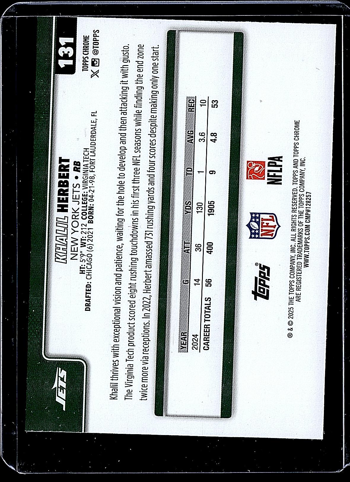 2025 Topps Chrome #131 Khalil Herbert