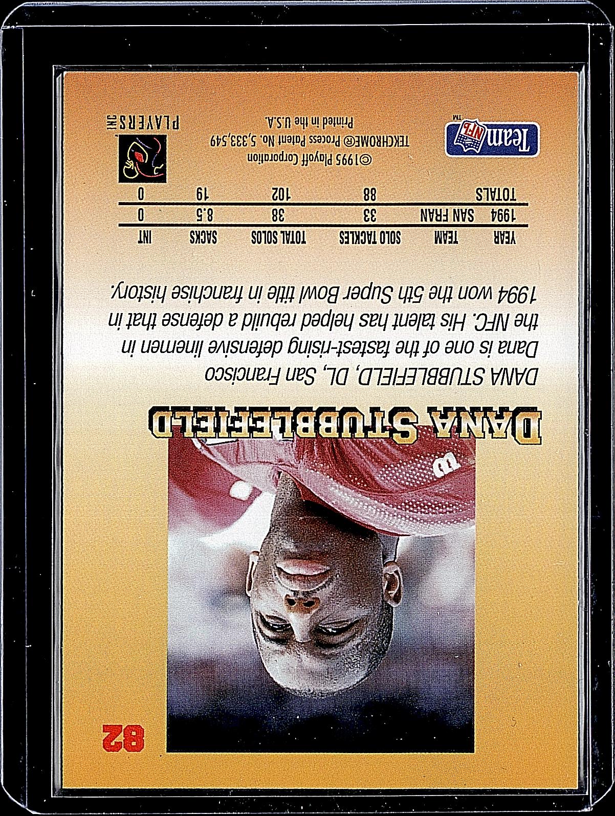 1995 Playoff Prime #82 Dana Stubblefield
