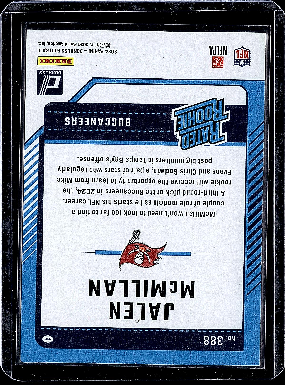 2024 Donruss #388 Jalen McMillan Press Proof Blue