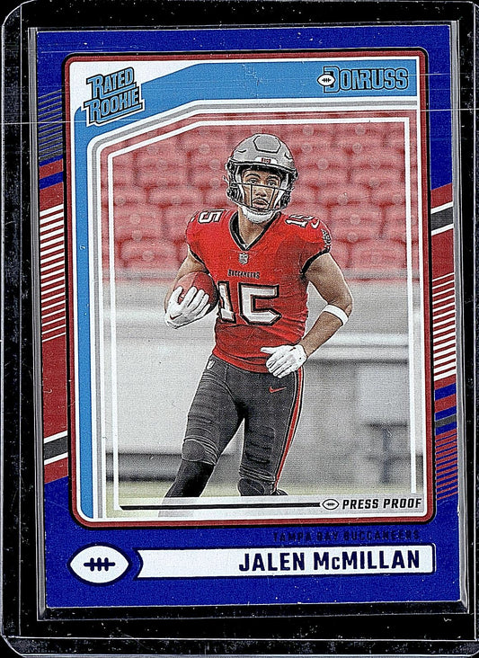 2024 Donruss #388 Jalen McMillan Press Proof Blue