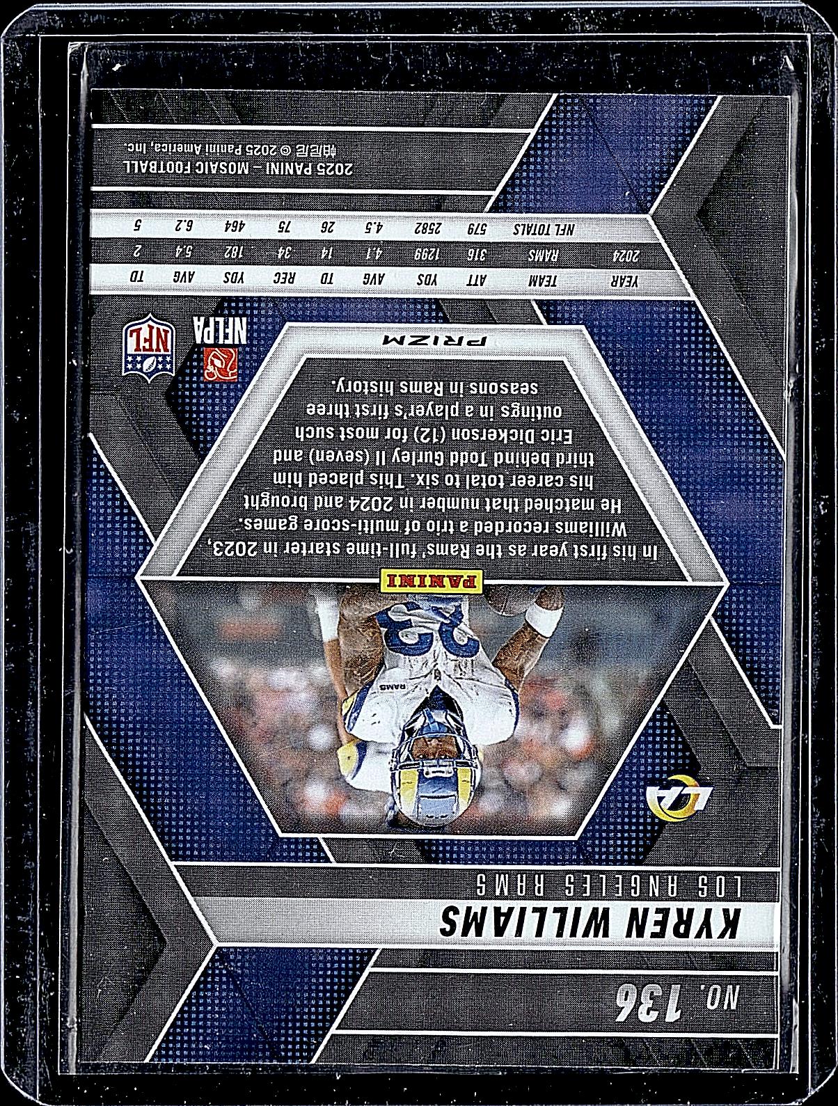2025 Panini Mosaic #136 Kyren Williams Mosaic Camo Pink