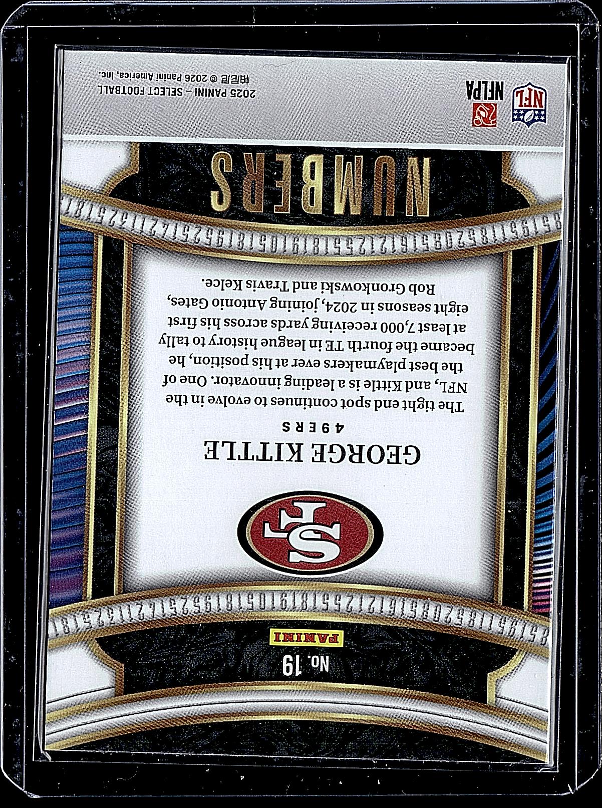 2025 Panini Select #19 George Kittle Select Numbers