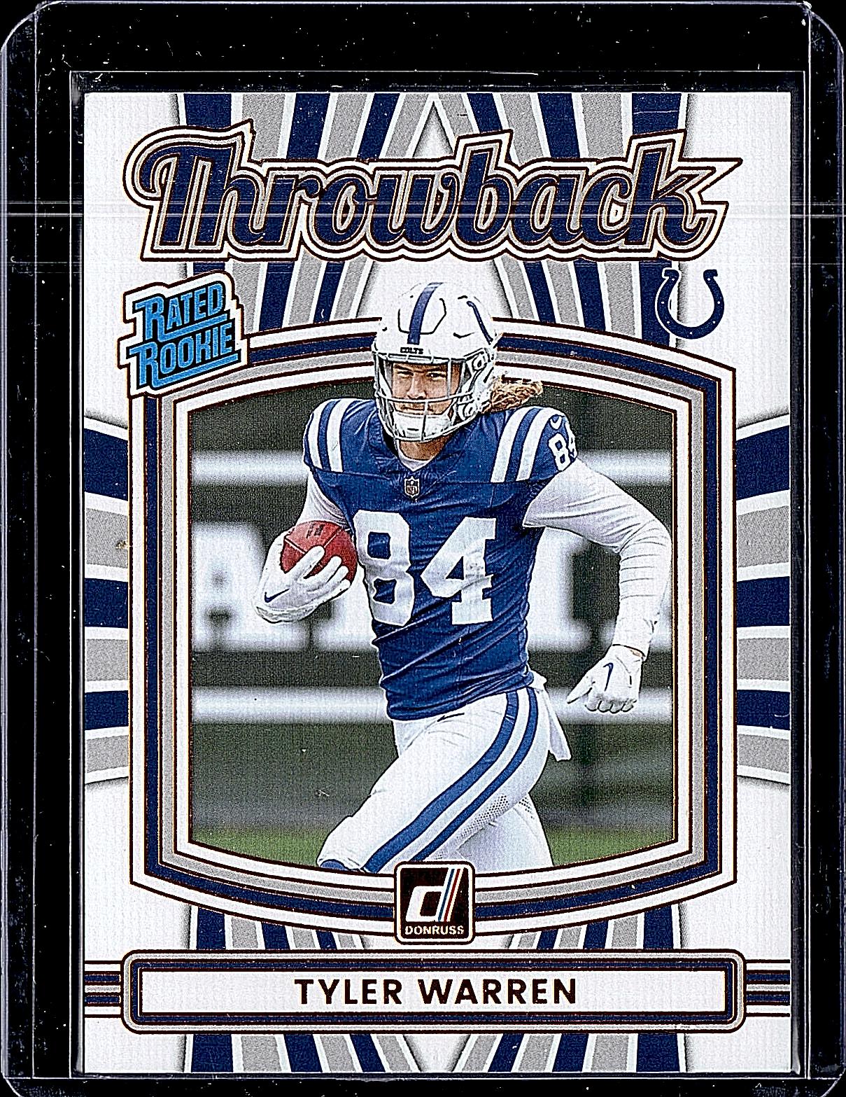 2025 Donruss #12 Tyler Warren Rated Rookies Throwback