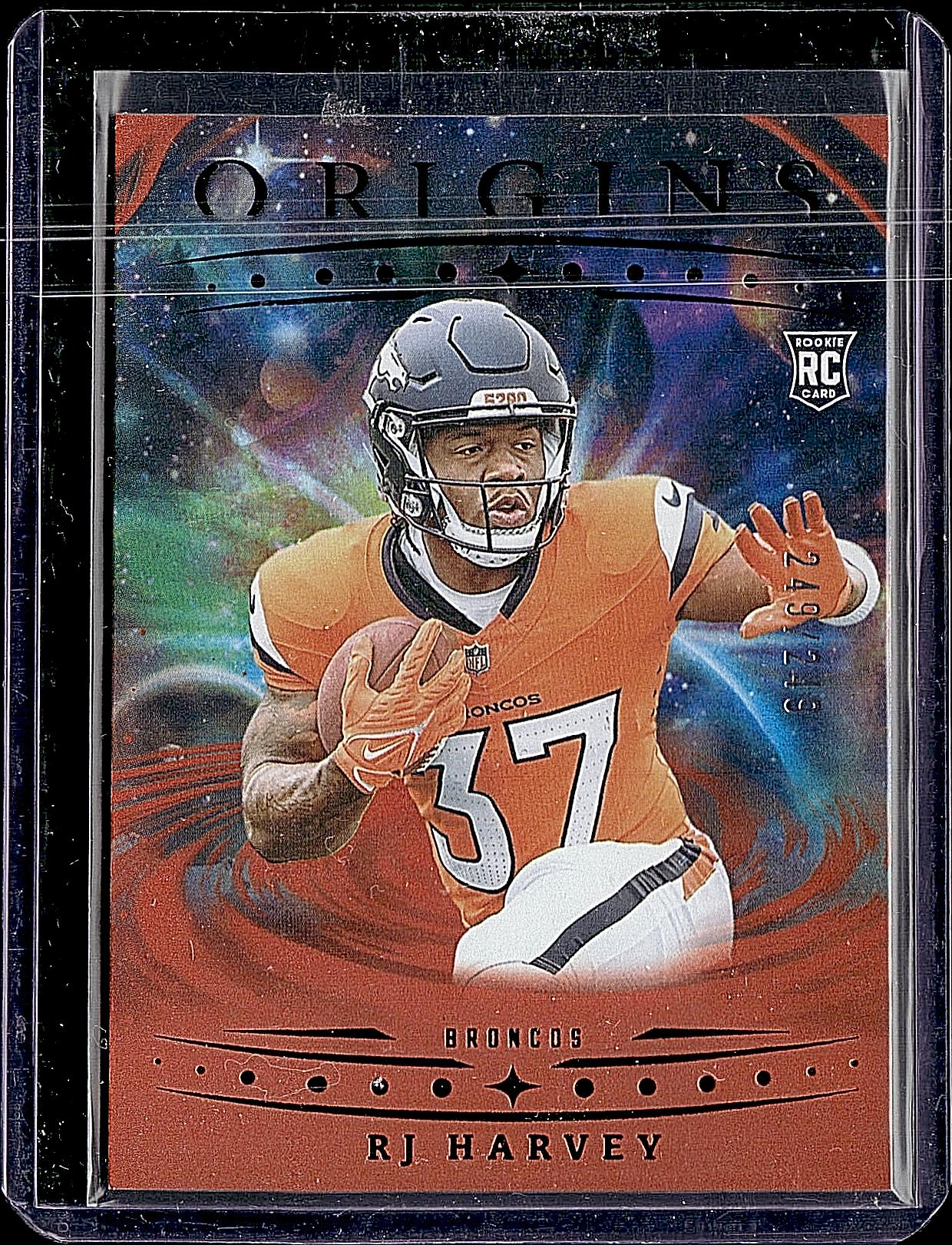 2025 Panini Origins #141 RJ Harvey Holo Orange #/249