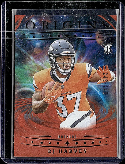 2025 Panini Origins #141 RJ Harvey Holo Orange #/249