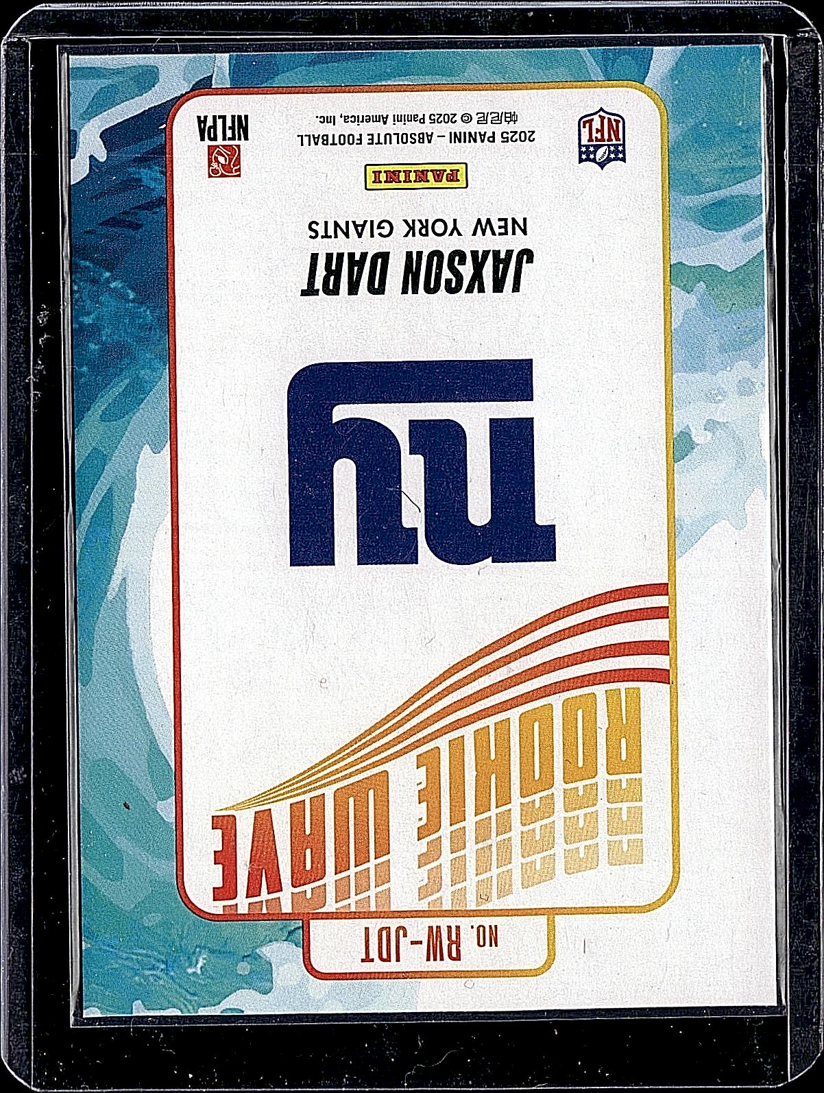 2025 Panini Absolute #RW-JDT Jaxson Dart Rookie Wave