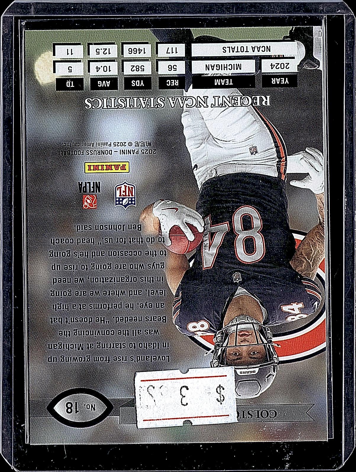 2025 Donruss #18 Colston Loveland Retro 1995