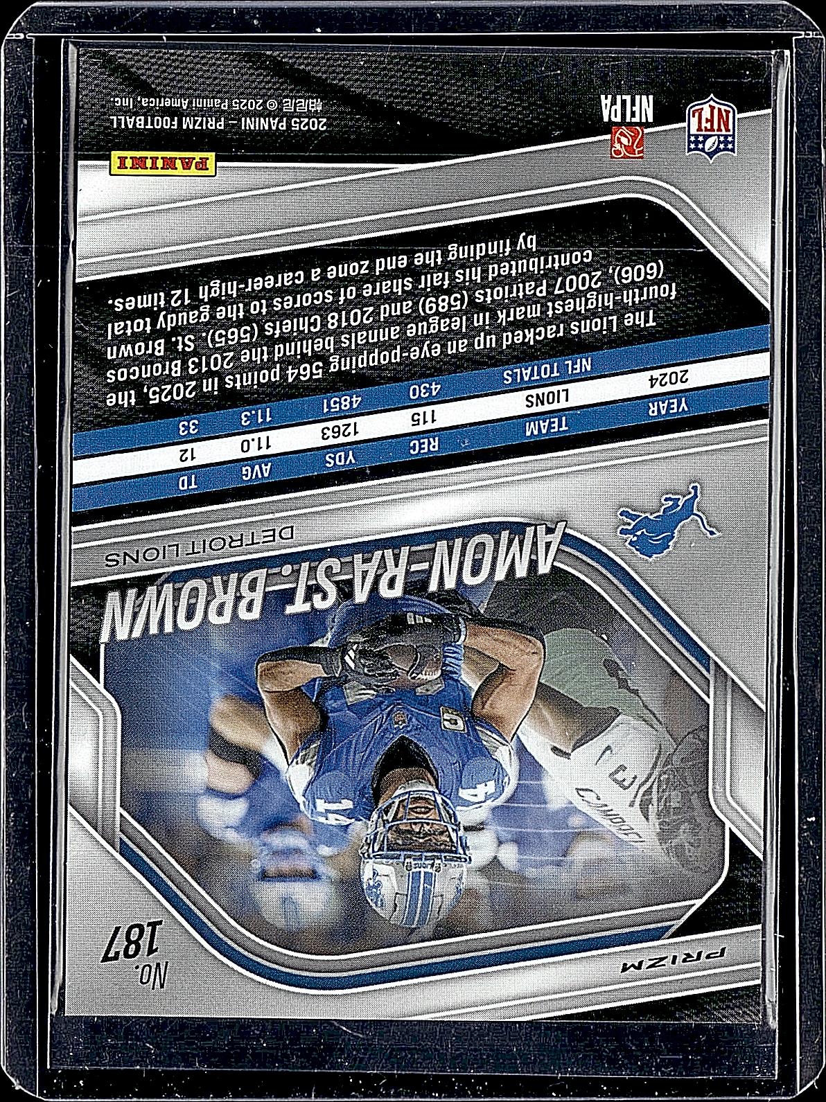 2025 Panini Prizm #187 Amon-Ra St. Brown Silver
