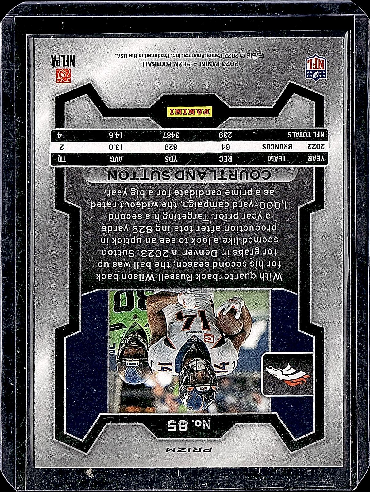 2023 Panini Prizm #85 Courtland Sutton Green