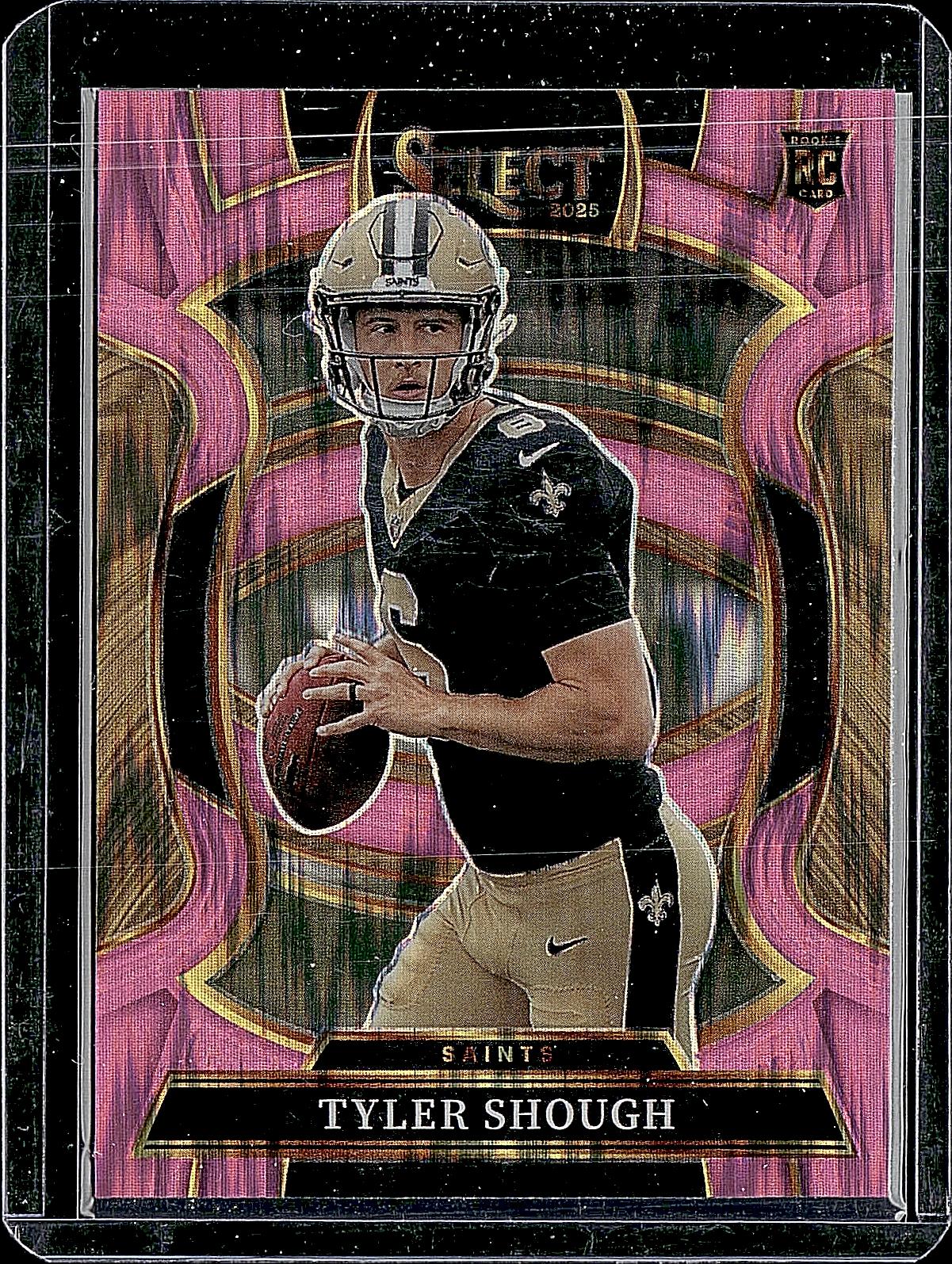 2025 Panini Select #41 Tyler Shough Pink Prizm Shock