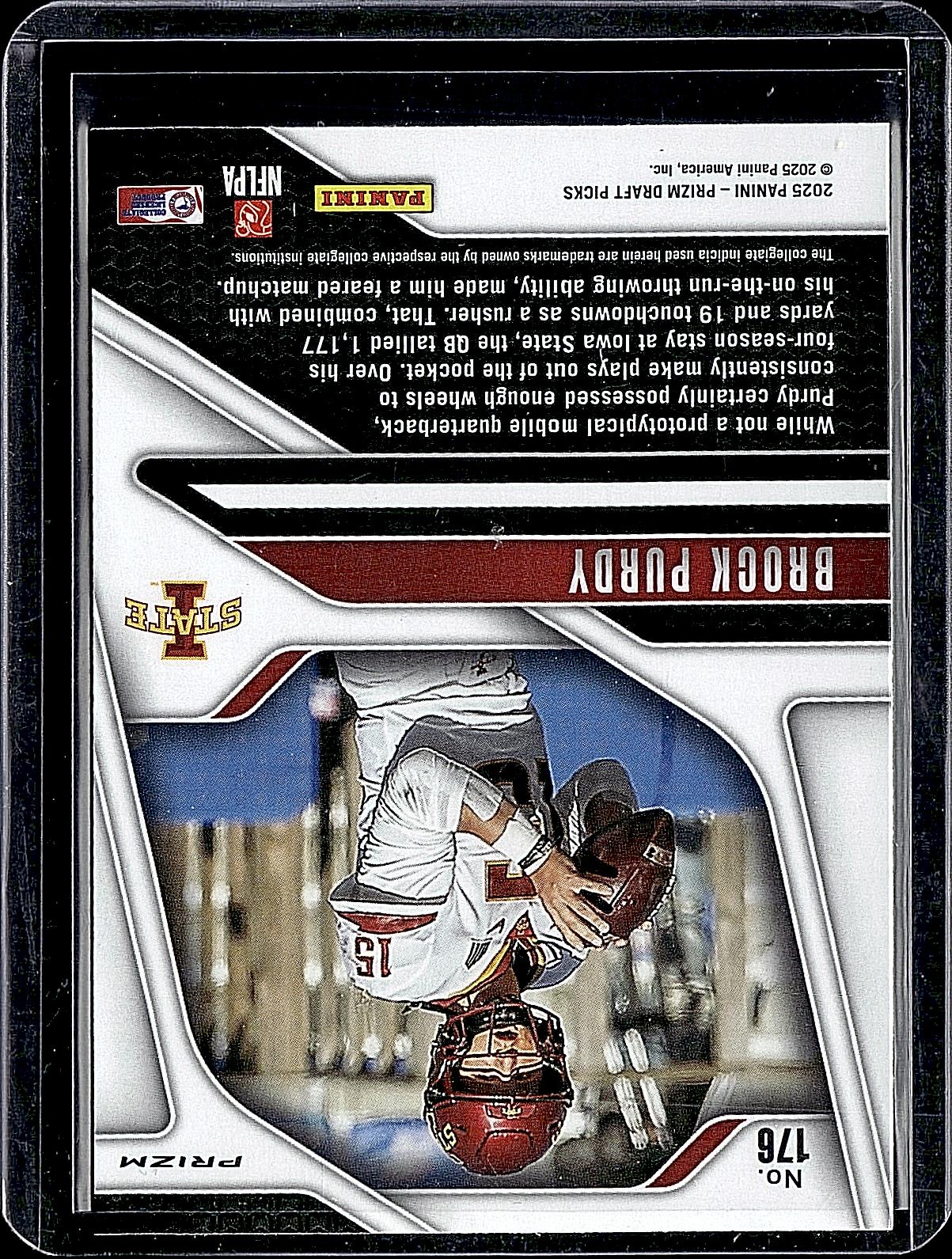 2025 Panini Prizm Draft Picks #176 Brock Purdy Prizms Gold Ice