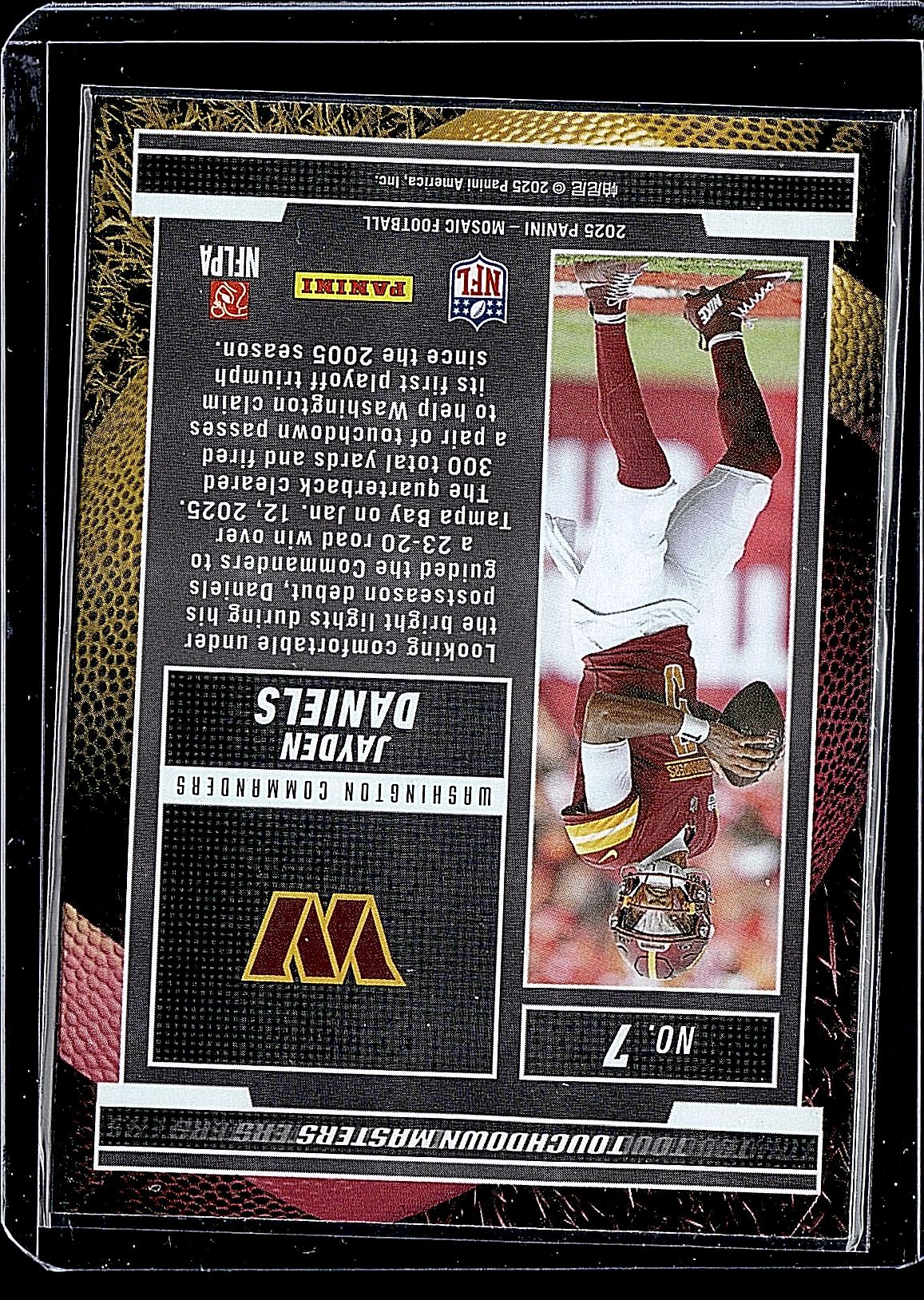 2025 Panini Mosaic #7 Jayden Daniels Touchdown Masters