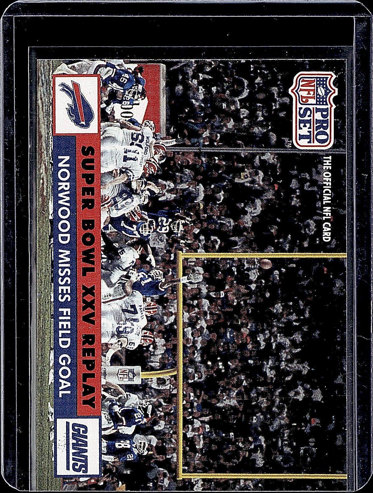 1991 Pro Set #54 Norwood Misses Field Goal SBXXV
