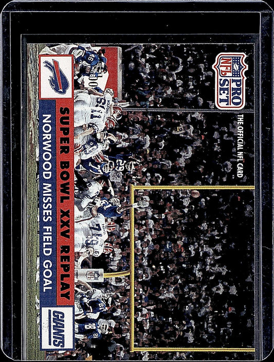 1991 Pro Set #54 Norwood Misses Field Goal SBXXV