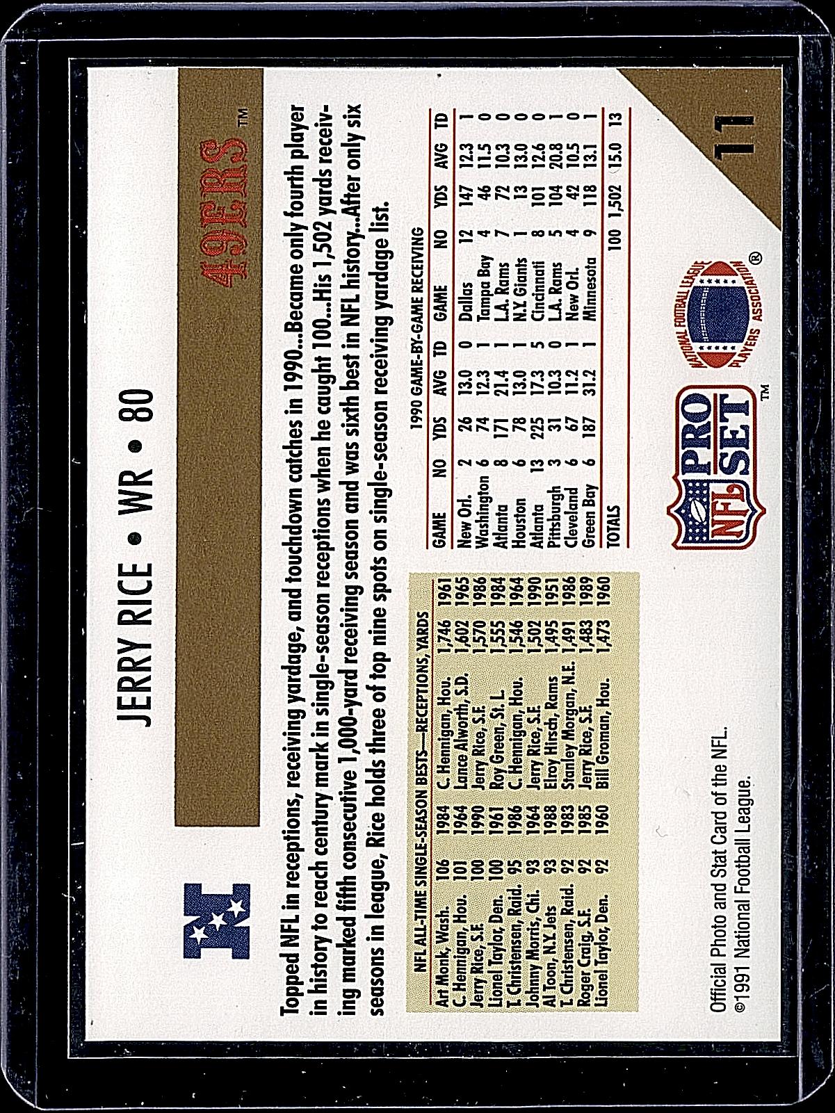 1991 Pro Set #11 Jerry Rice