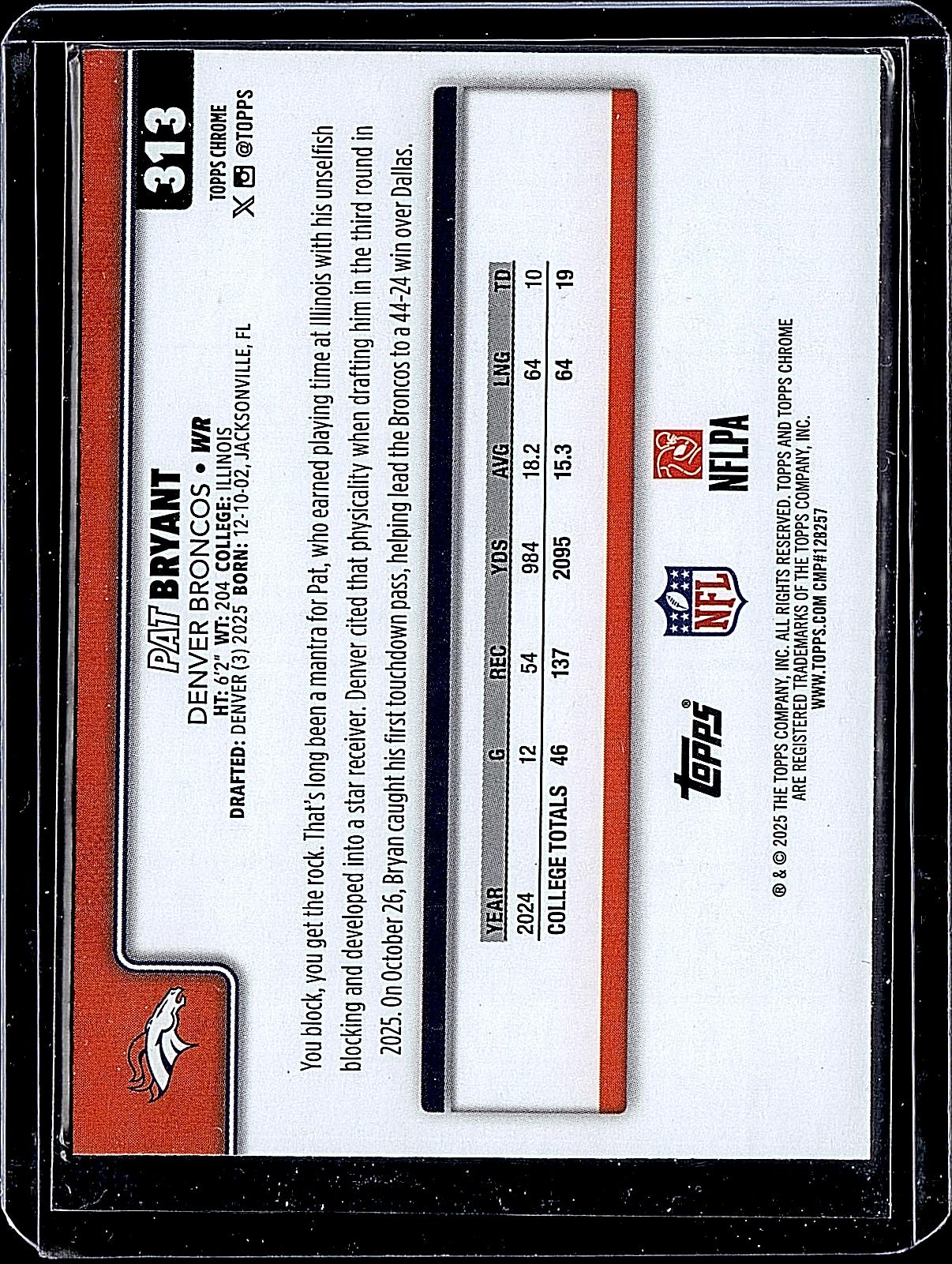 2025 Topps Chrome #313 Pat Bryant