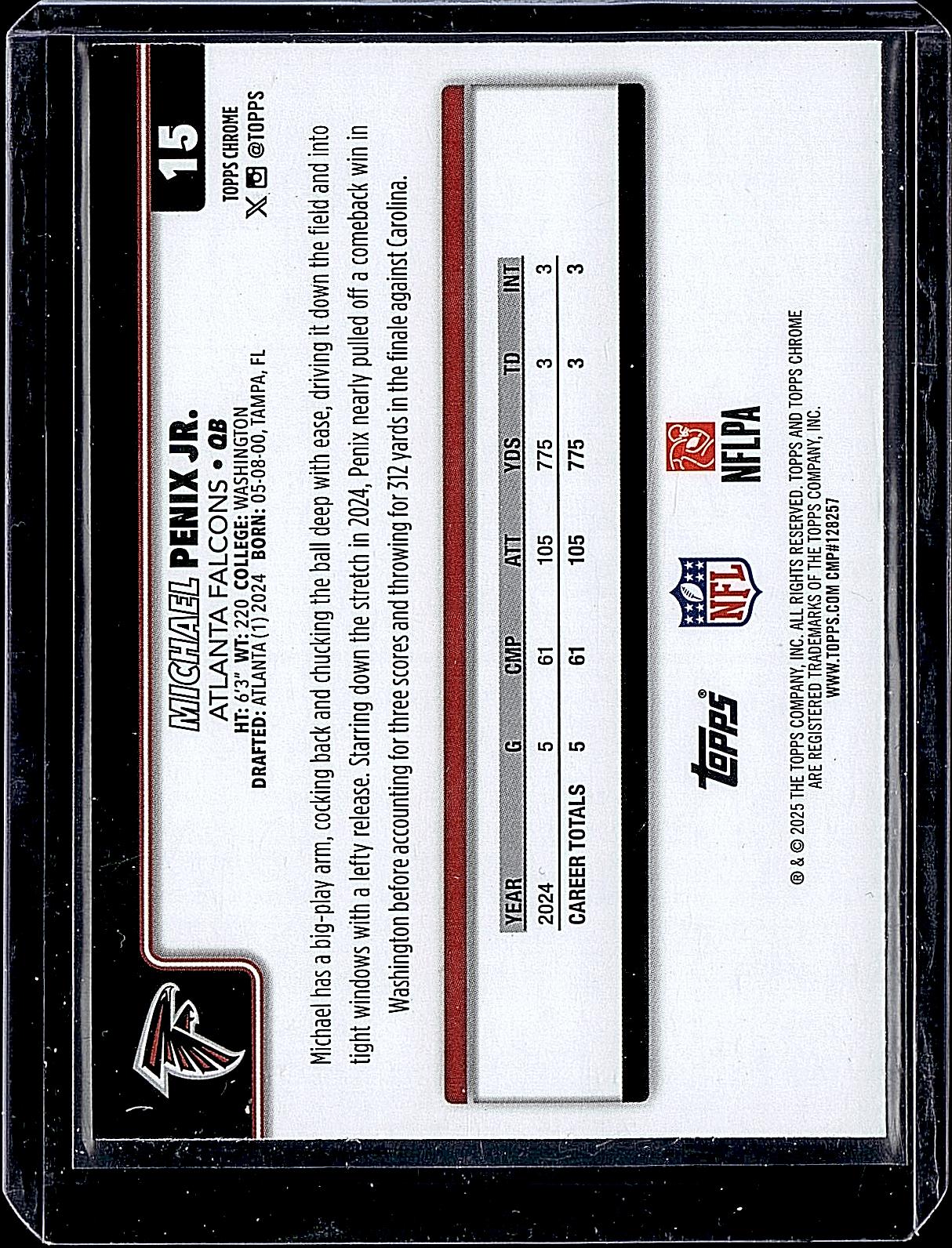 2025 Topps Chrome #15 Michael Penix Jr.