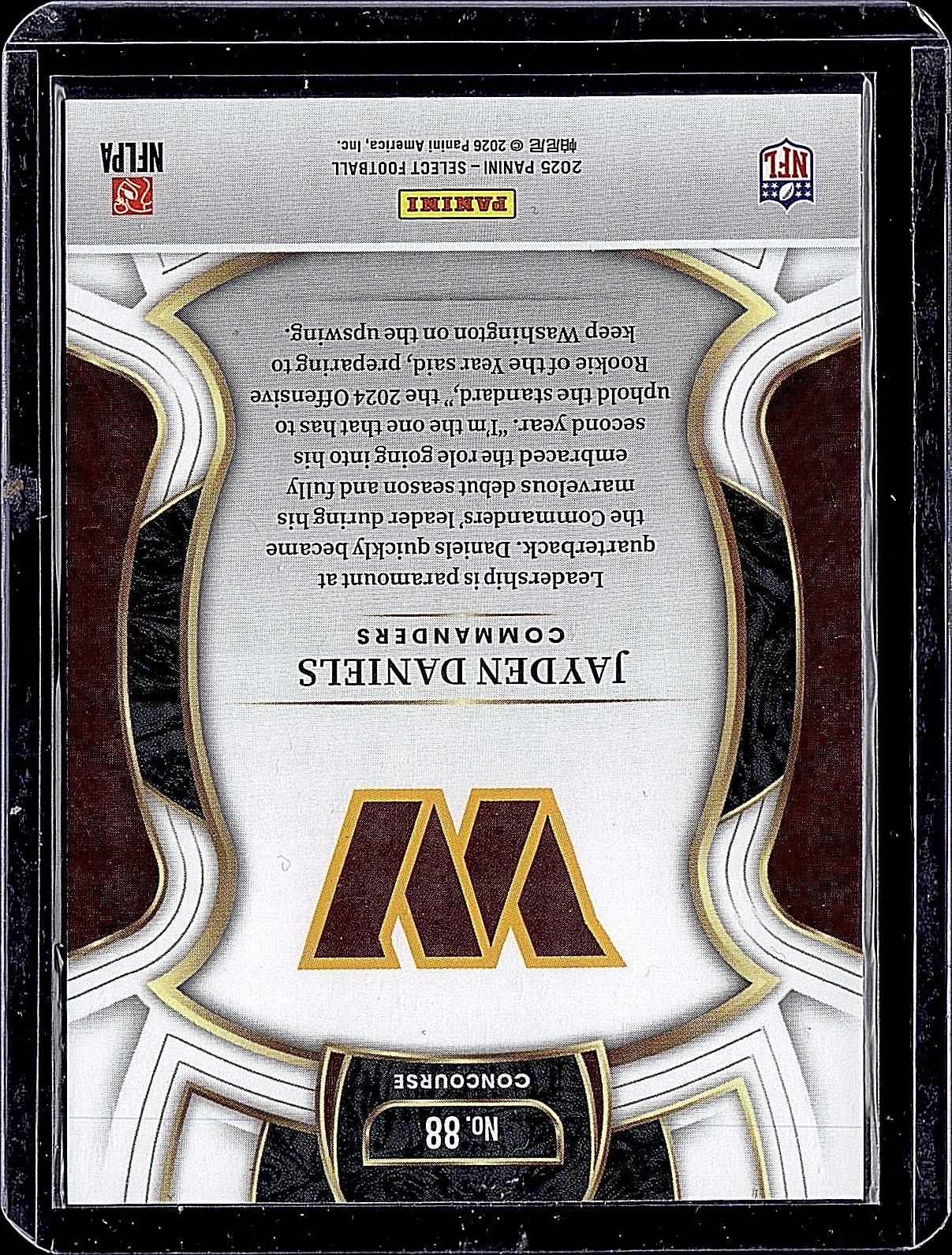 2025 Panini Select #88 Jayden Daniels Silver Prizm