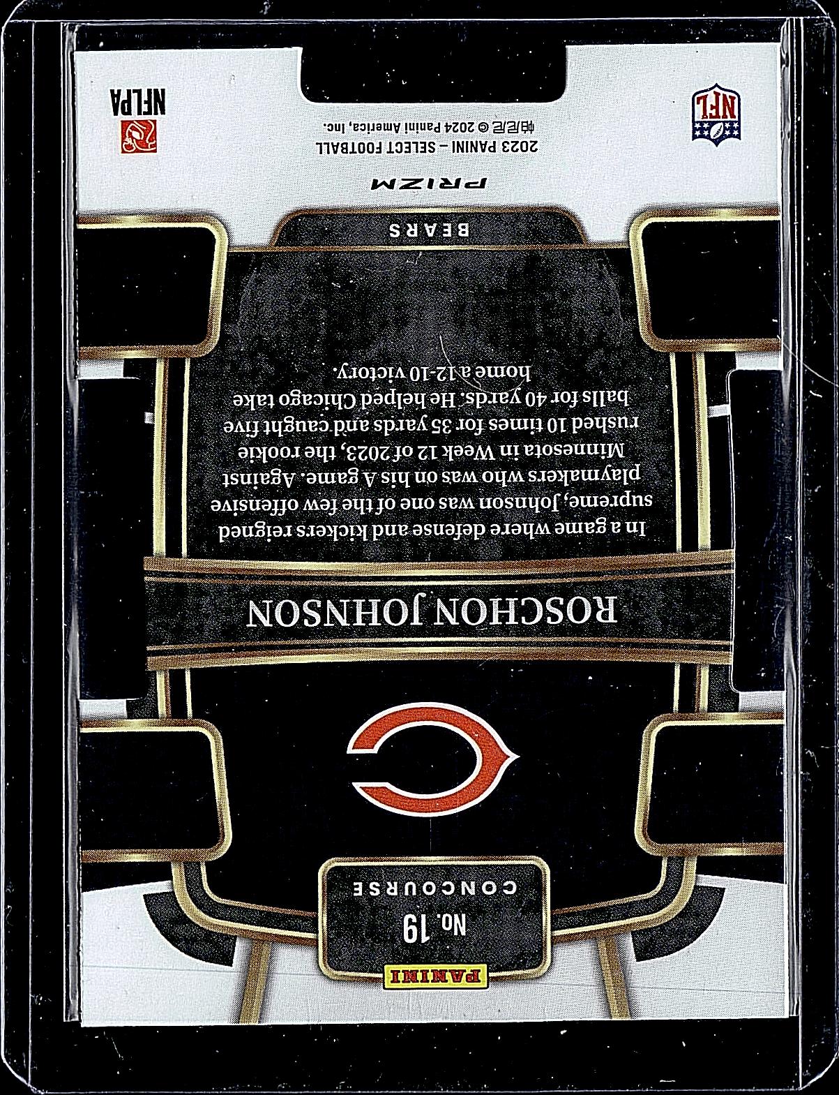 2023 Panini Select #19 Roschon Johnson Red and Blue Prizms Die Cuts