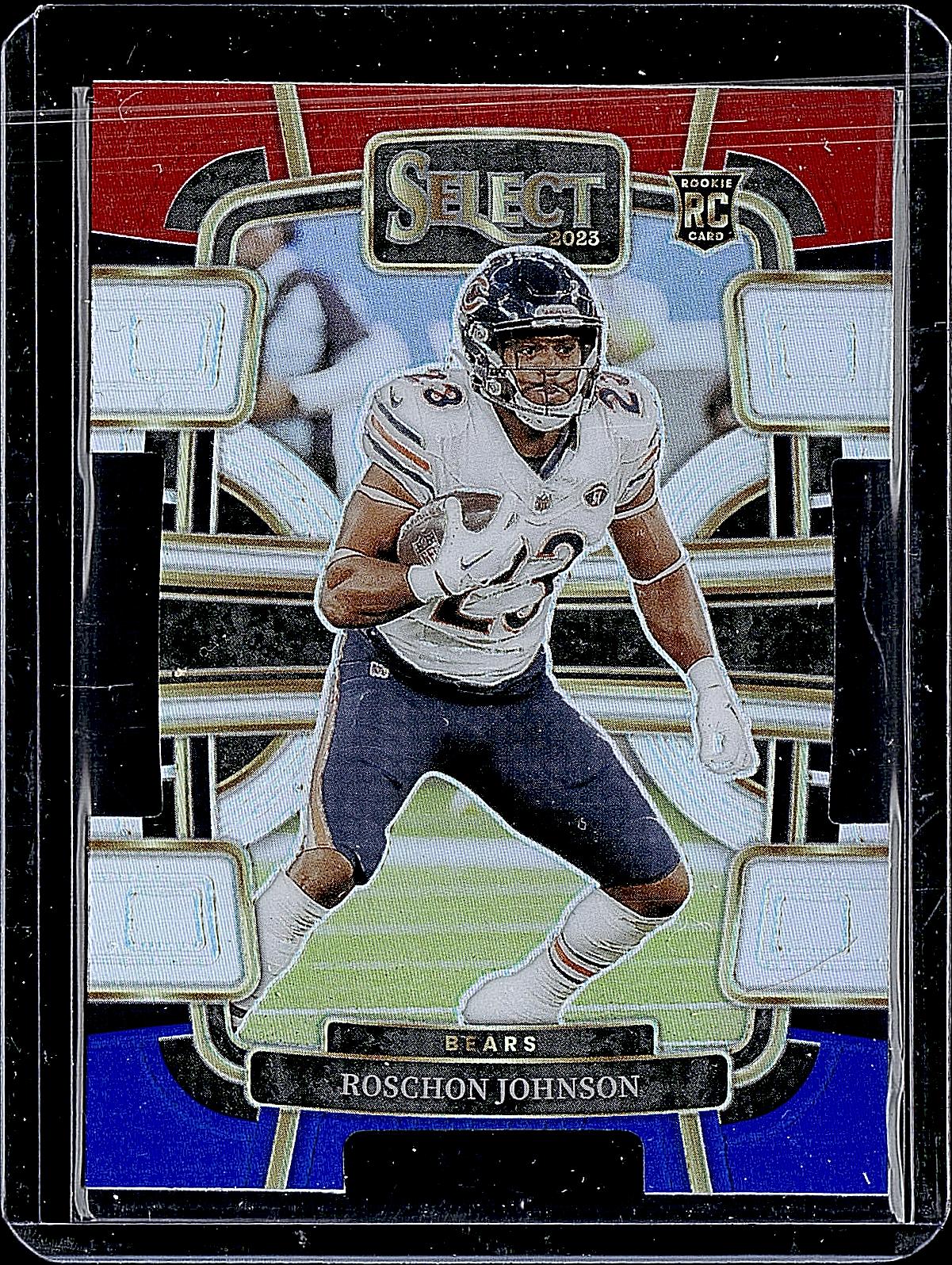 2023 Panini Select #19 Roschon Johnson Red and Blue Prizms Die Cuts
