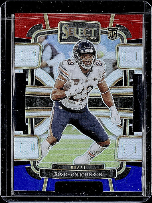 2023 Panini Select #19 Roschon Johnson Red and Blue Prizms Die Cuts