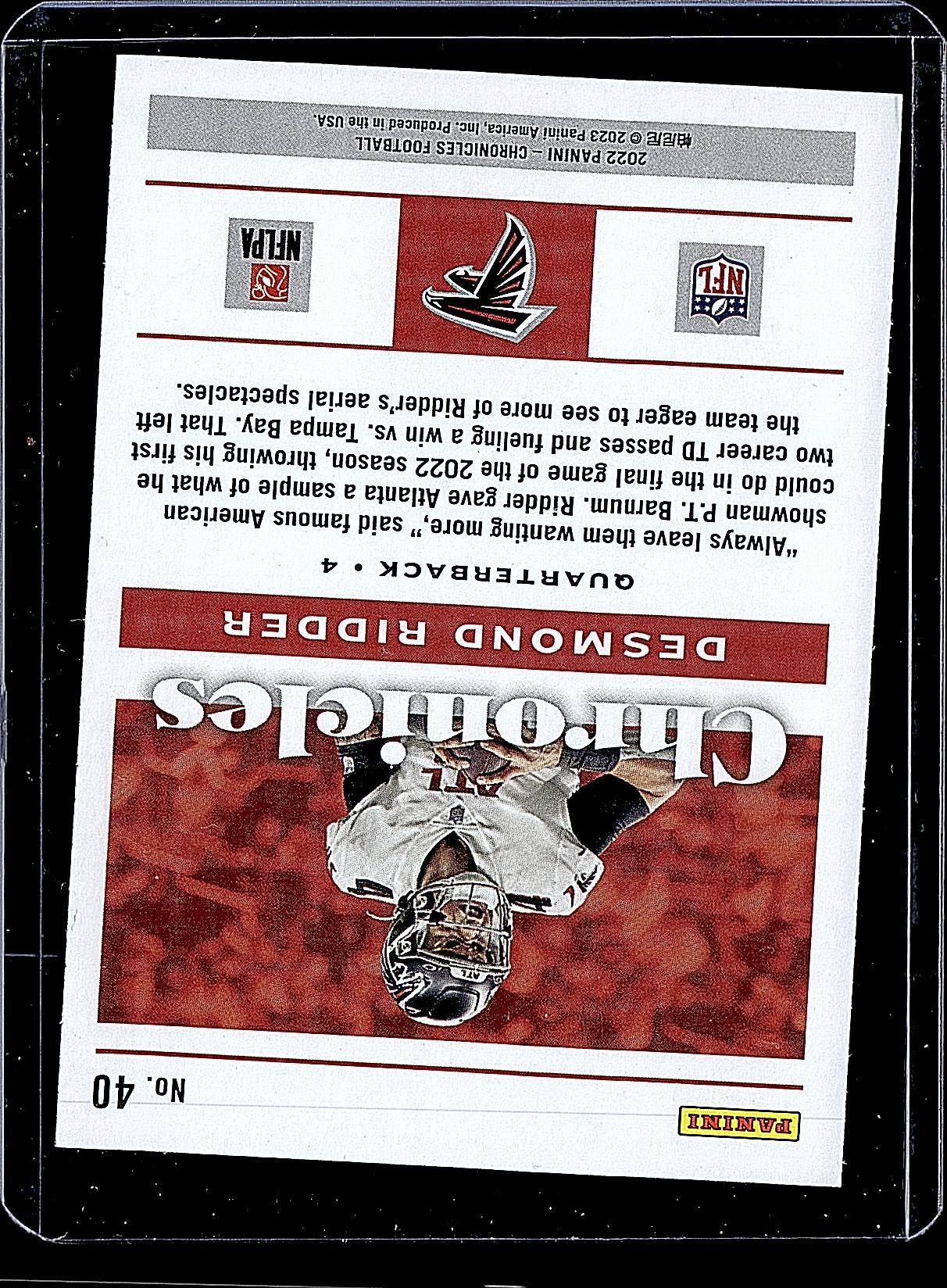2022 Panini Chronicles #40 Desmond Ridder Teal