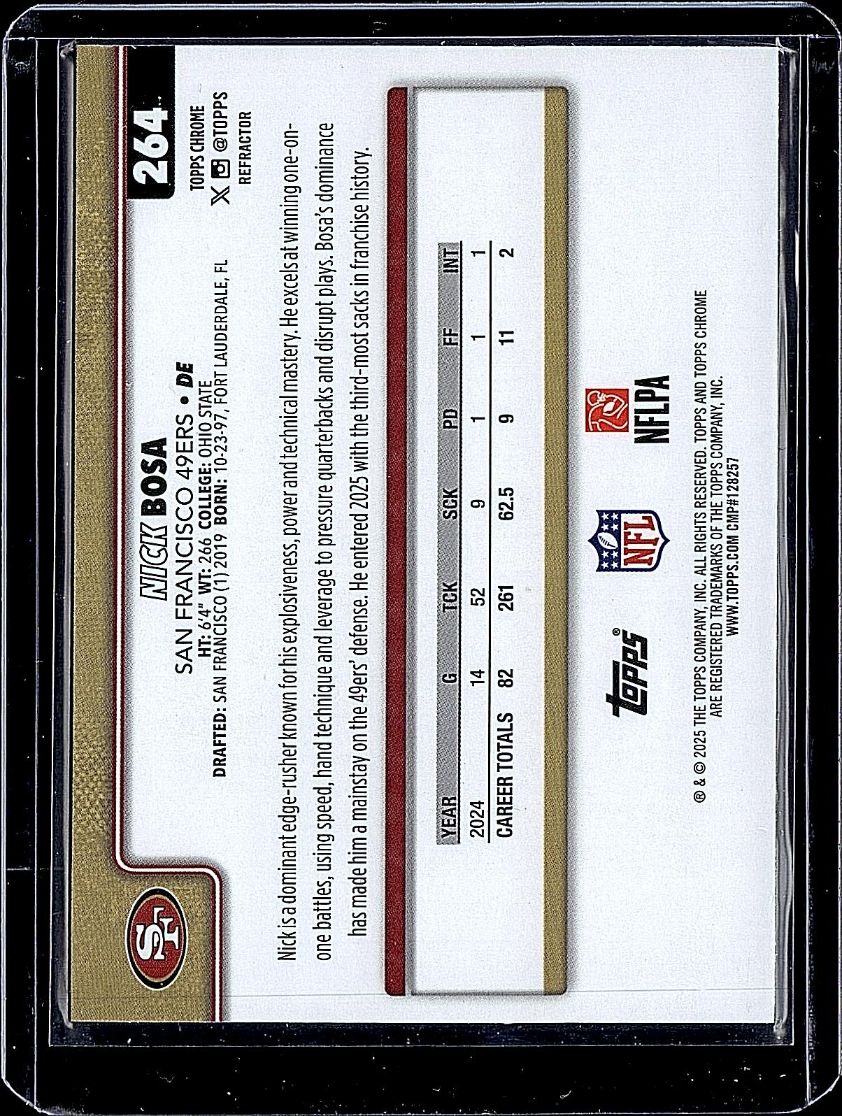 2025 Topps Chrome #264 Nick Bosa