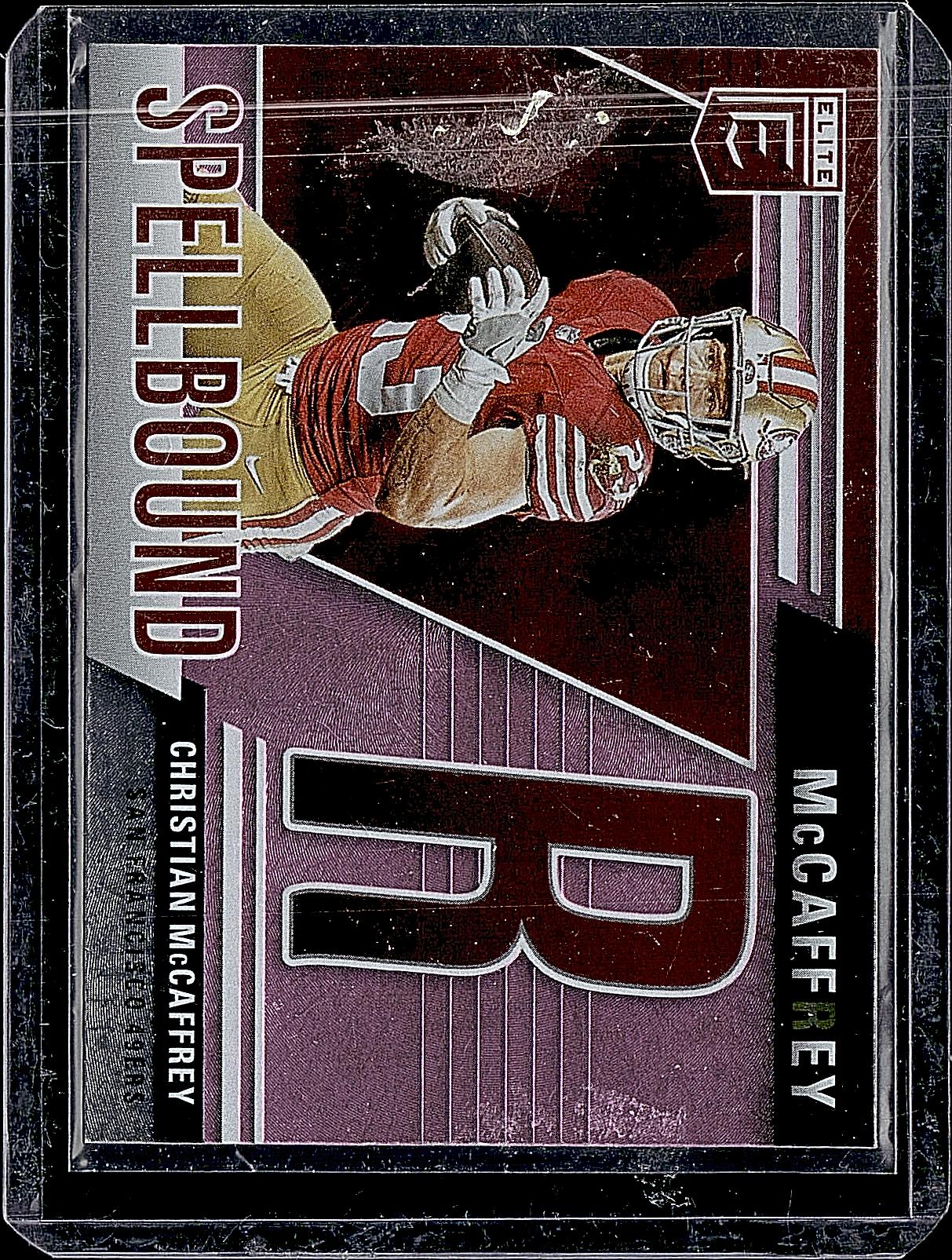 2024 Donruss Elite #18 Christian McCaffrey Spellbound Purple #/10