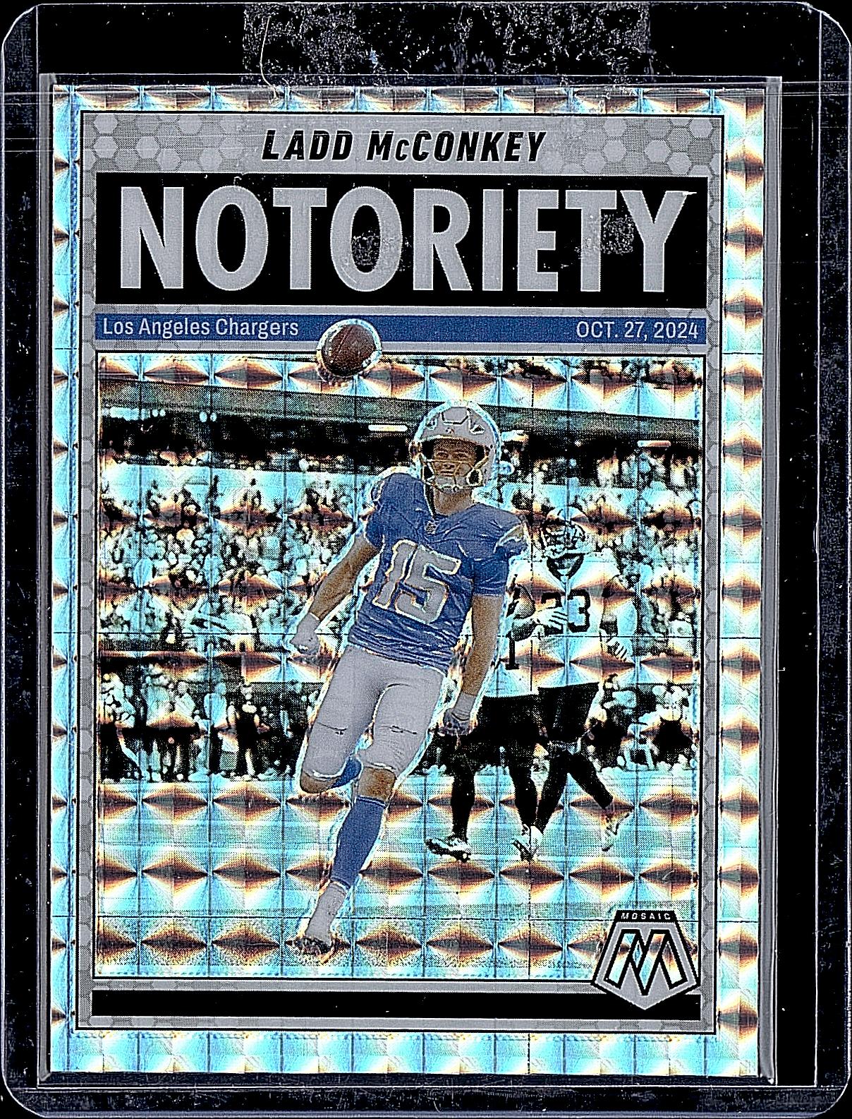 2025 Panini Mosaic #2 Ladd McConkey Notoriety Mosaic