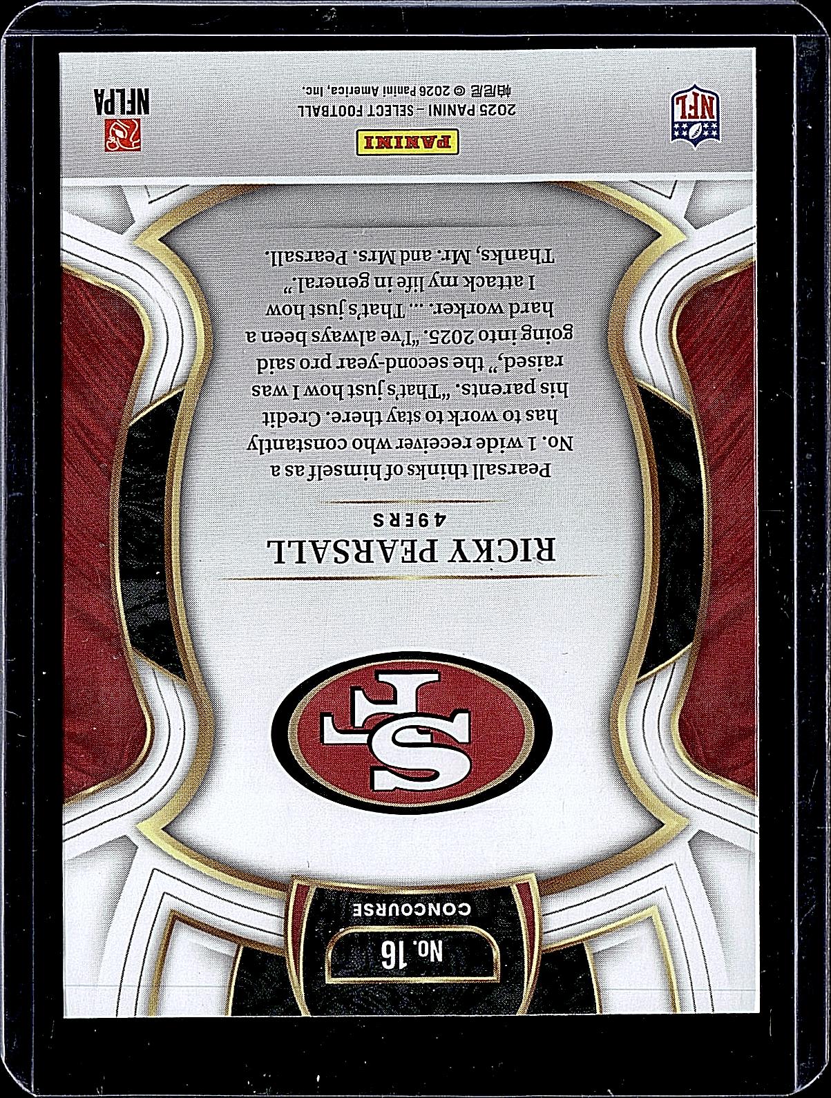 2025 Panini Select #16 Ricky Pearsall