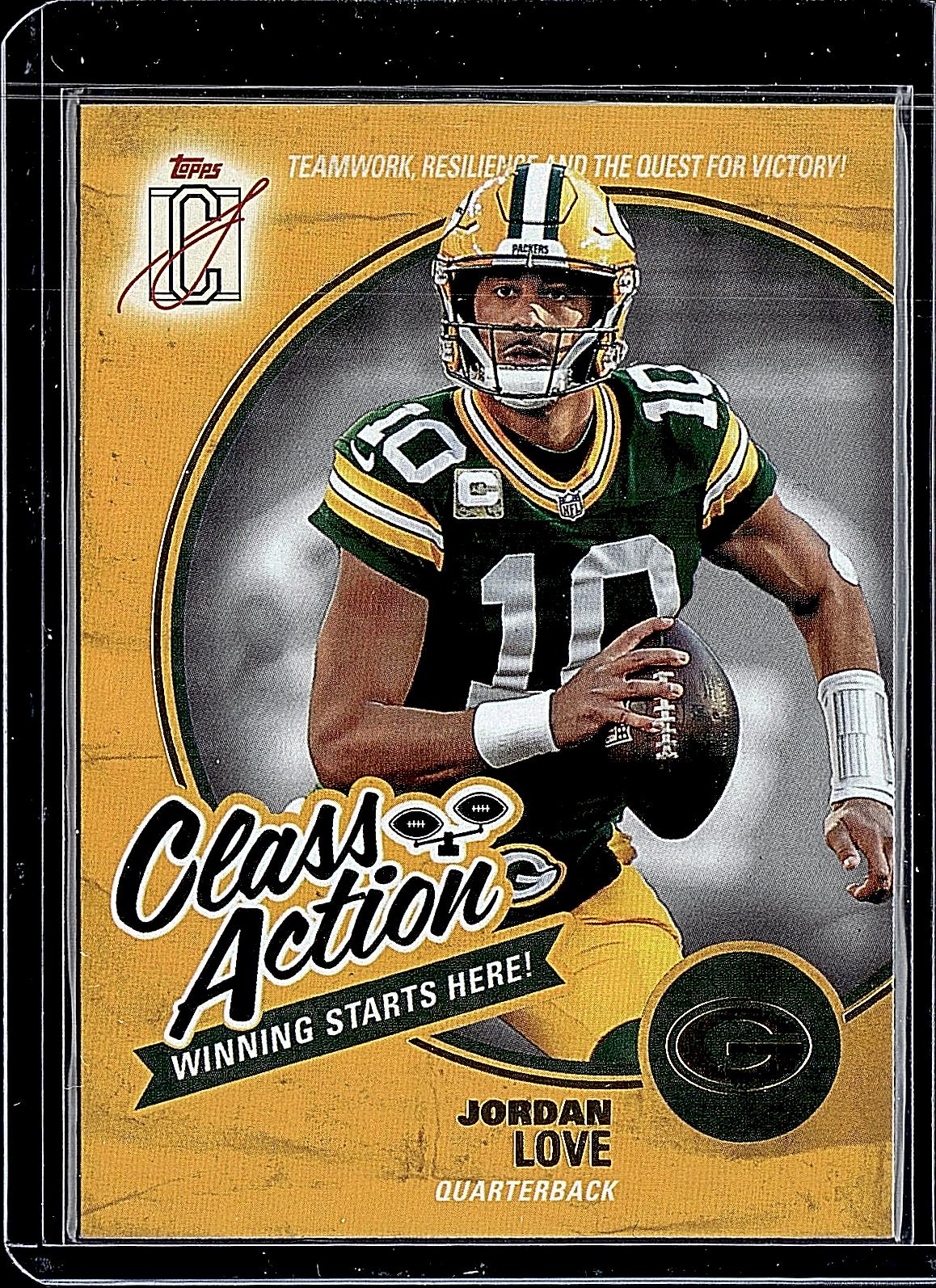 2025 Topps Signature Class #CA-12 Jordan Love Class Action