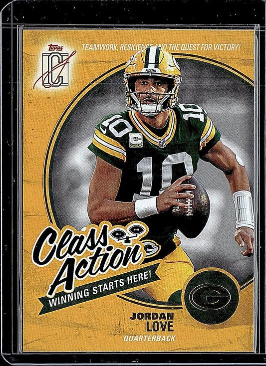 2025 Topps Signature Class #CA-12 Jordan Love Class Action