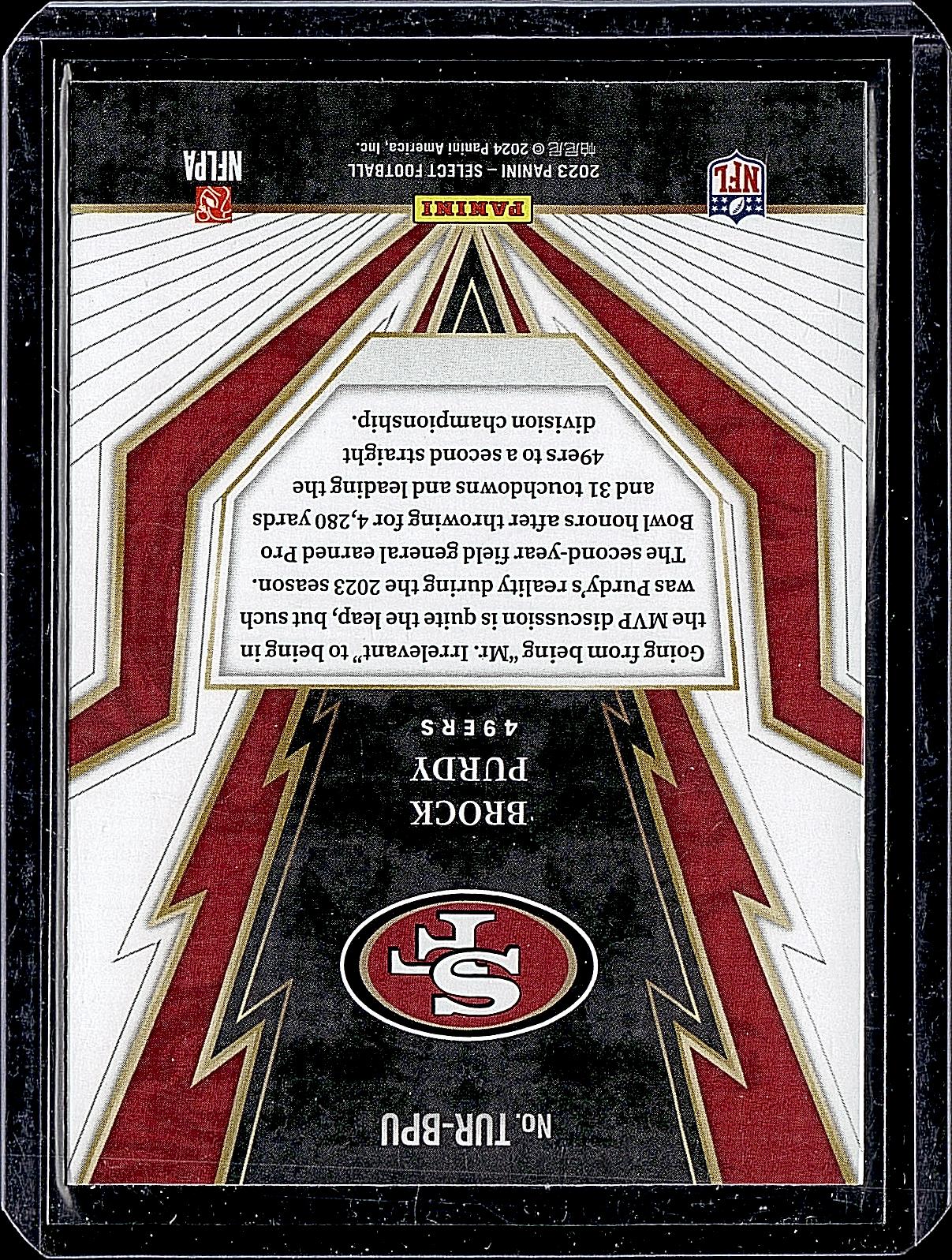 2023 Panini Select #TUR-BPU Brock Purdy Turbocharged