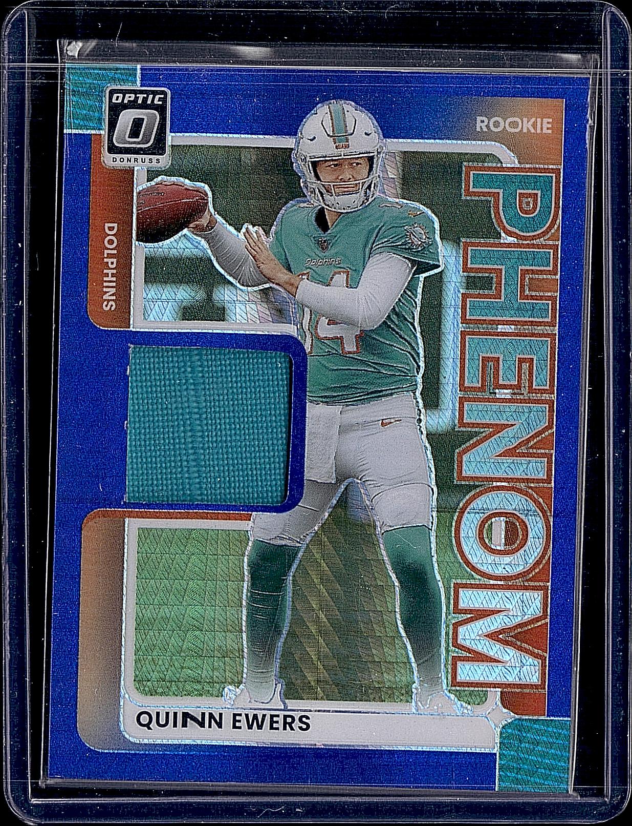 2025 Donruss Optic #RPBH-QES Quinn Ewers Rookie Phenoms Blue Hyper