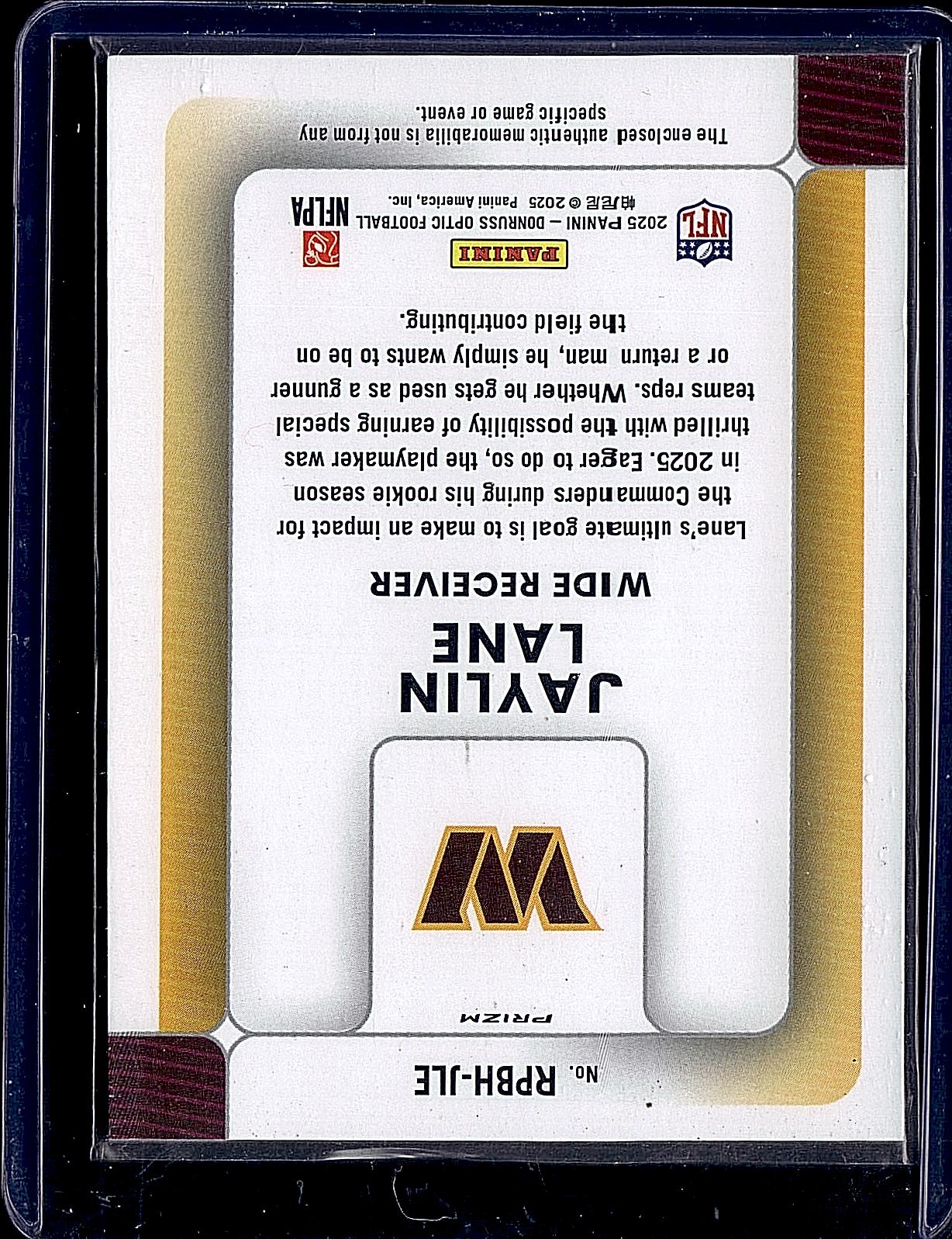 2025 Donruss Optic #RPBH-JLE Jaylin Lane Rookie Phenoms Blue Hyper