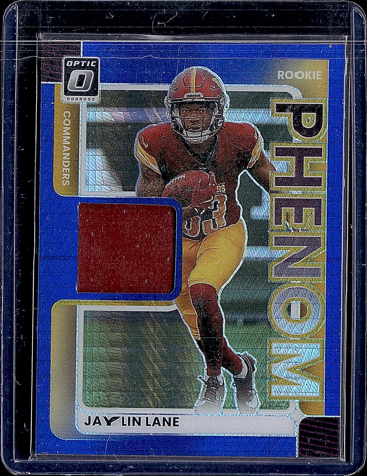 2025 Donruss Optic #RPBH-JLE Jaylin Lane Rookie Phenoms Blue Hyper