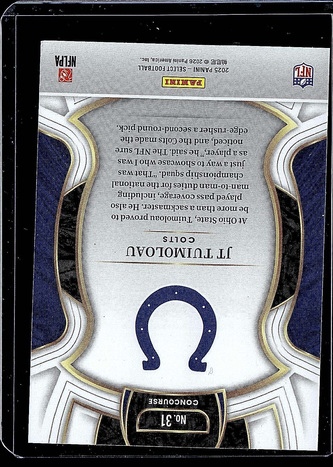 2025 Panini Select #31 JT Tuimoloau