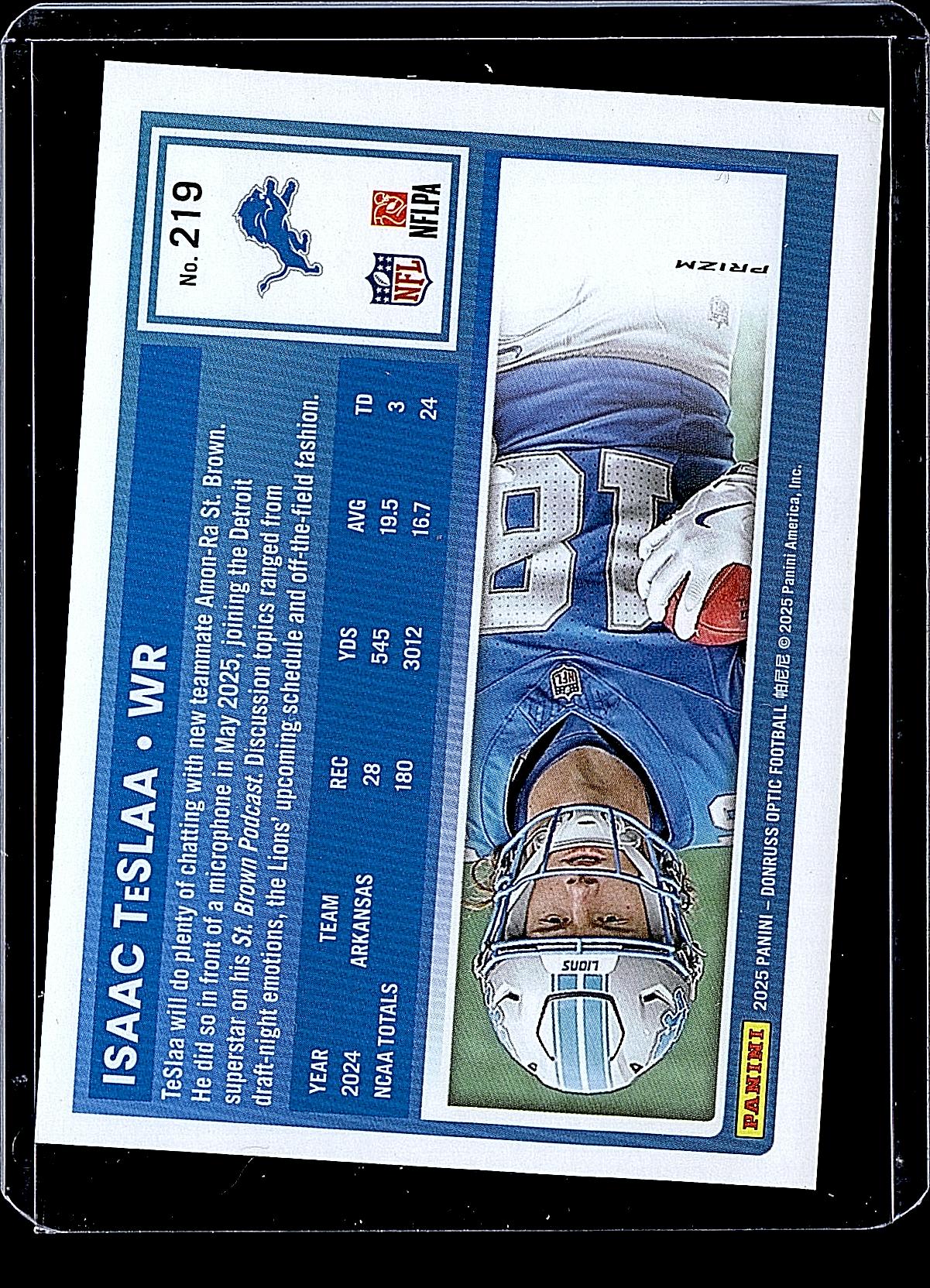 2025 Donruss Optic #219 Isaac TeSlaa Blue Hyper