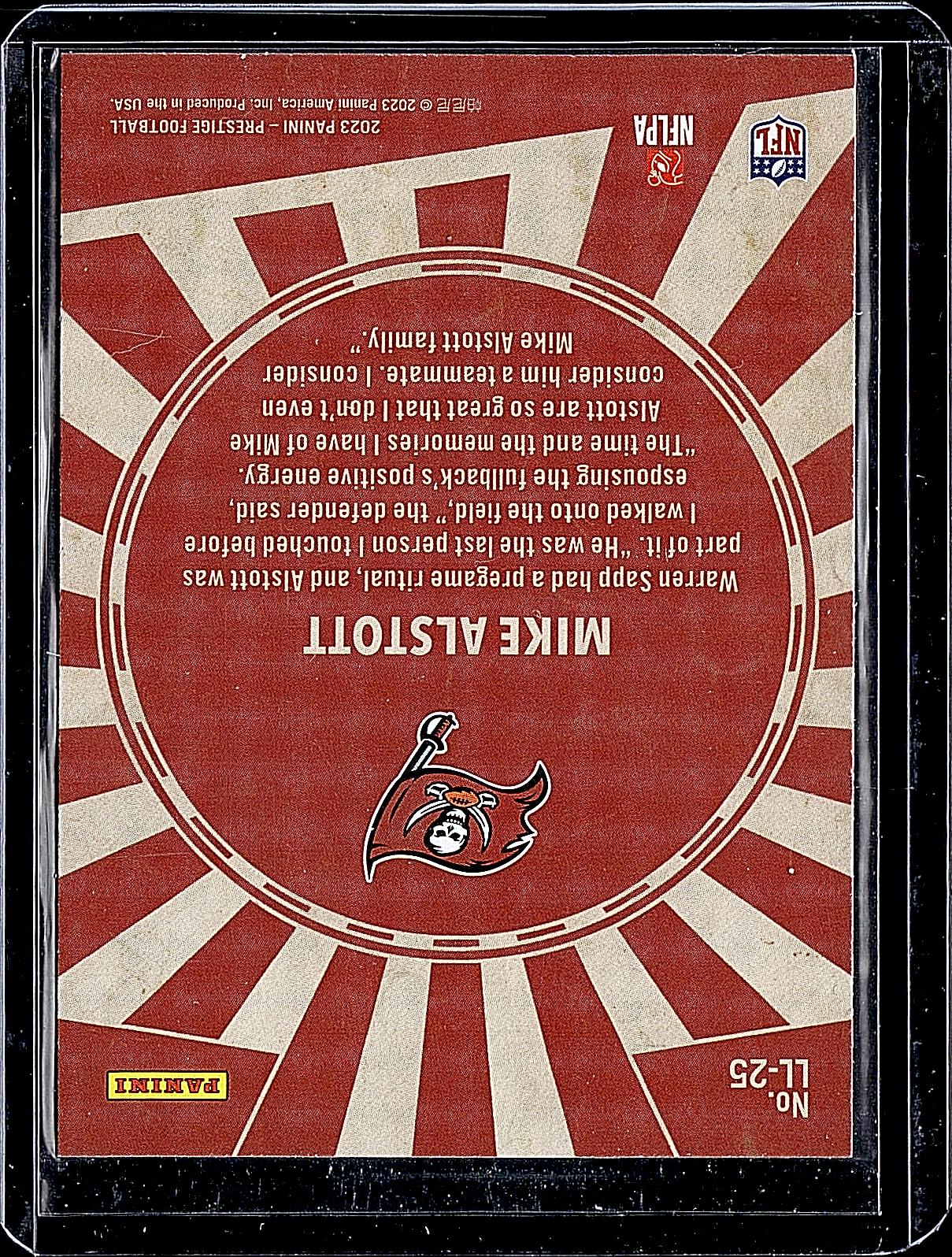 2023 Panini Prestige #LL-25 Mike Alstott Living Legends Xtra Points Orange #/50