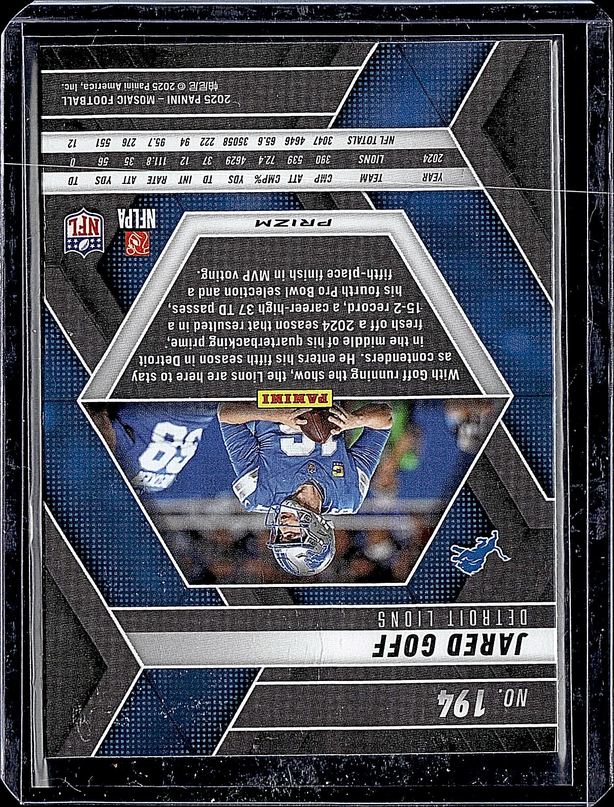 2025 Panini Mosaic #194 Jared Goff Mosaic